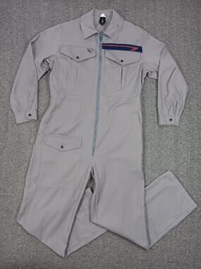 Challenger Coveralls Men Grey 108R Long Sleeve Workwear Jumpsuit Utility Pockets